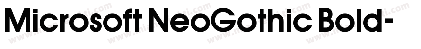 Microsoft NeoGothic Bold字体转换
